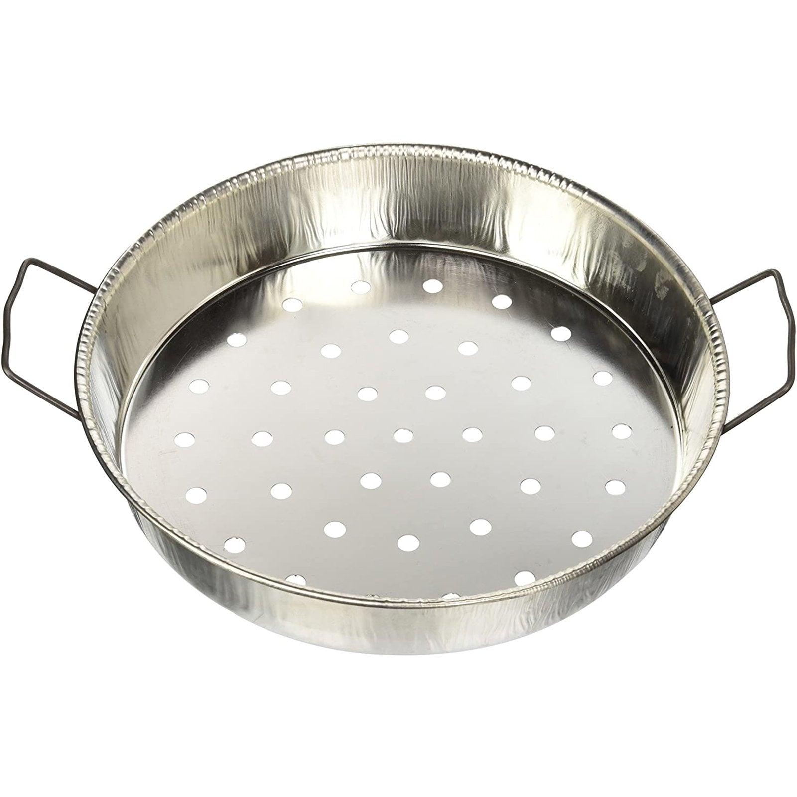 Padella cuoci castagne in acciaio con 2 manici in metallo per cottura a gas o sulla brace