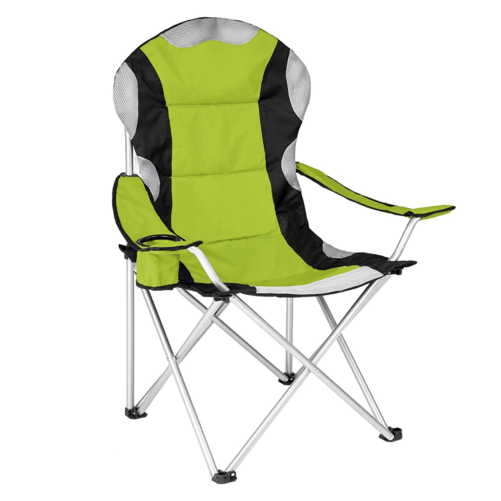 Poltrona da campeggio imbottita con chiusura ad ombrello "Camping" in acciaio per mare e Balcone