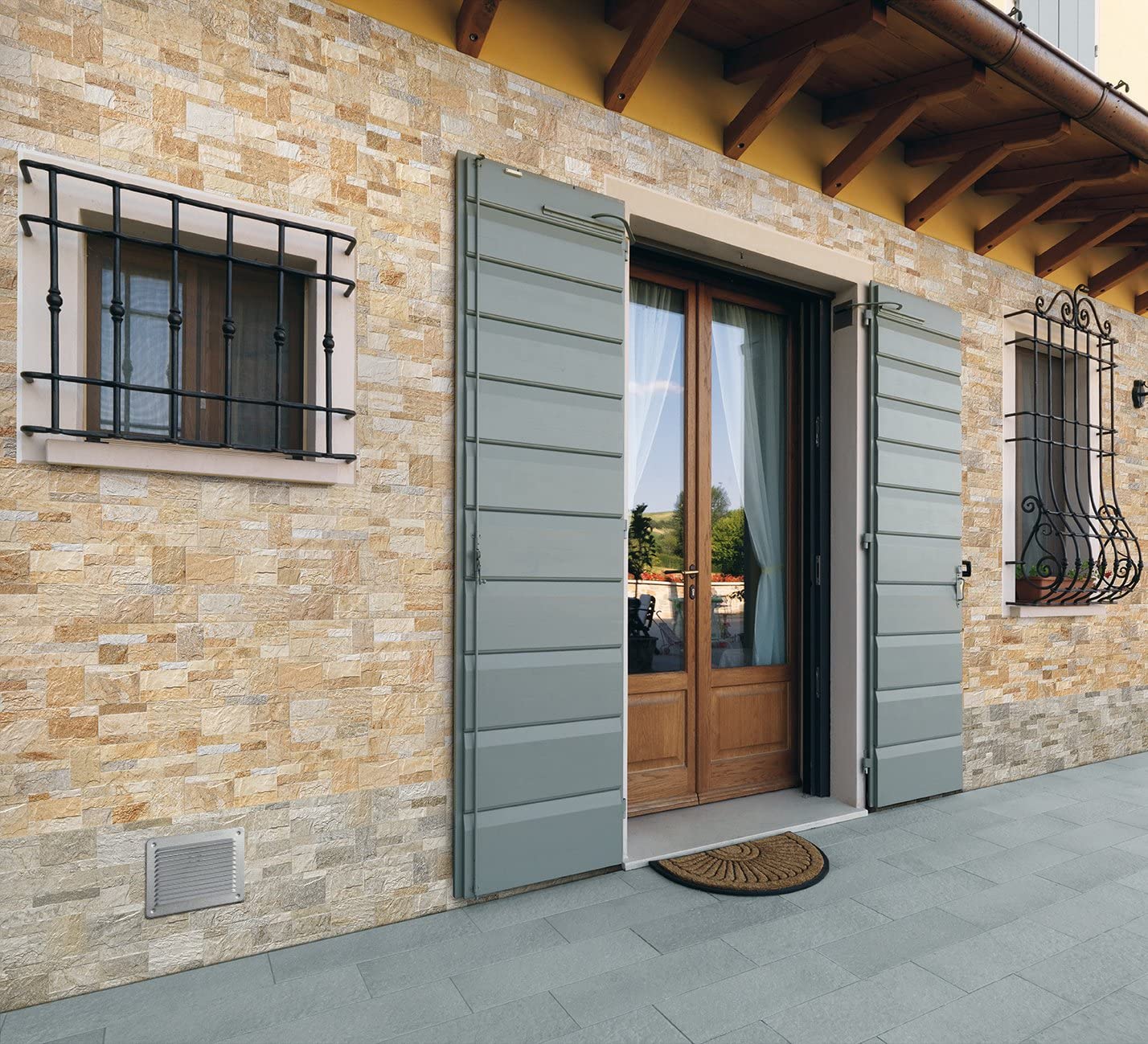 Griglia d'aerazione rettangolare in Alluminio sovrapponibile con rete