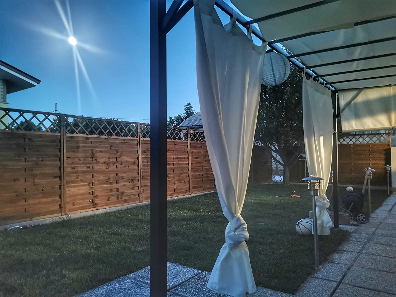 Pannello grigliato "Lasa" rettangolare in legno di pino naturale con barriera per recinzioni giardino e terrazzo