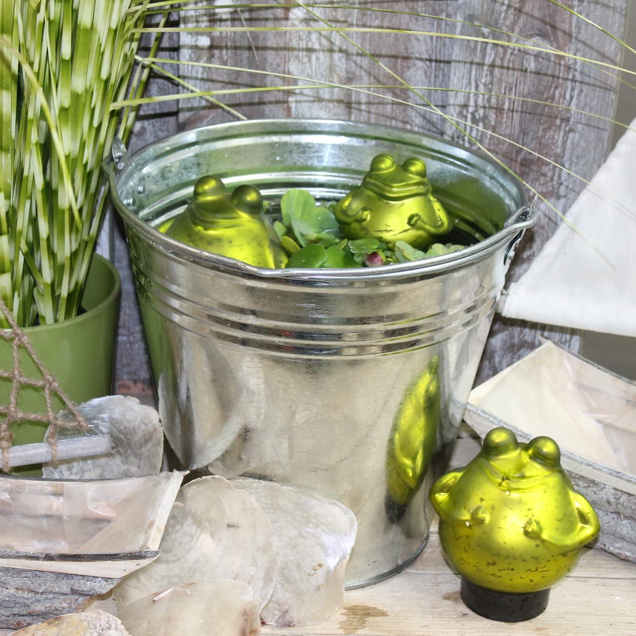 Secchio in lamiera zincata rinforzata con maniglia per trasporto alimenti