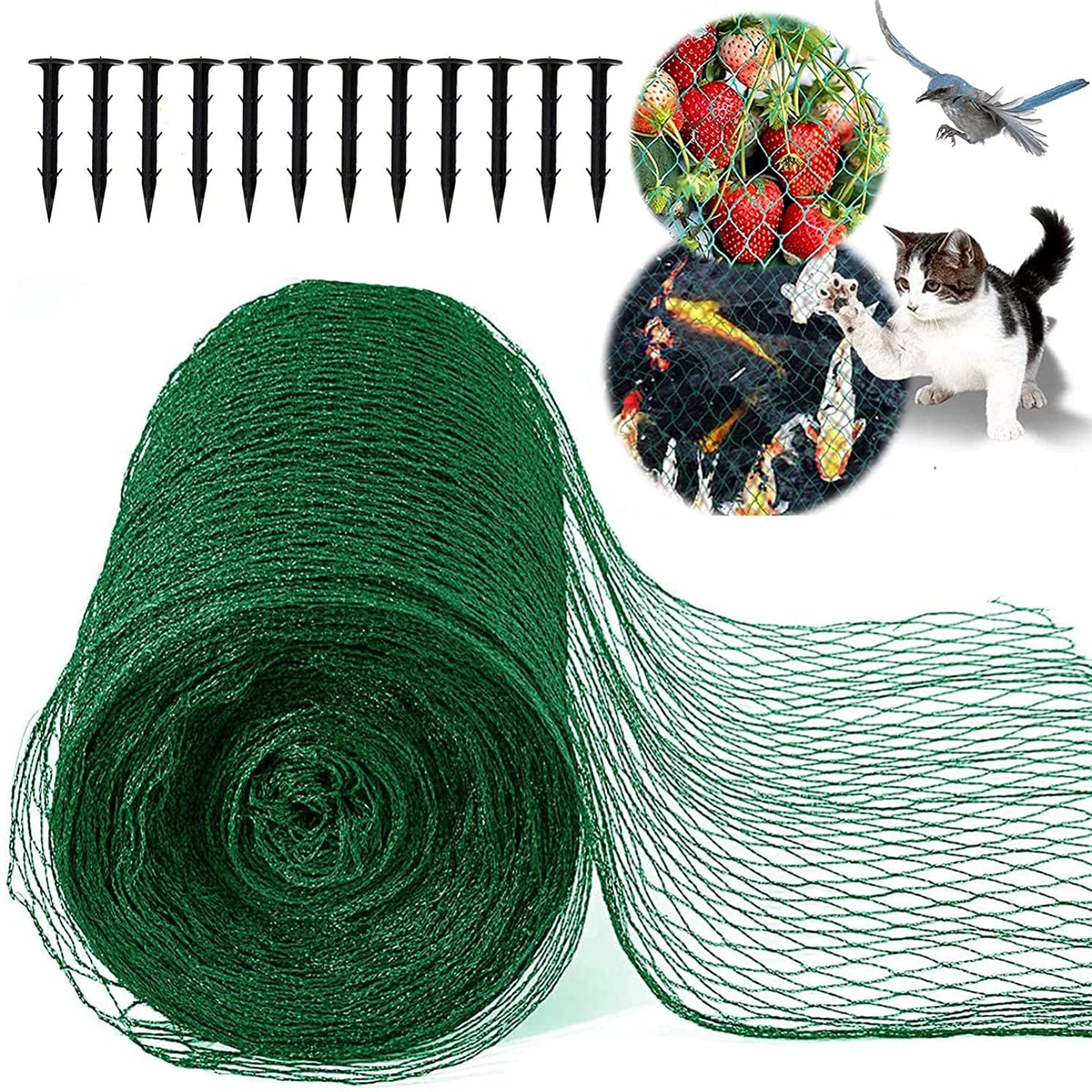 Rete anti uccelli a maglia quadrata per orti e frutteti in Nylon anti UV