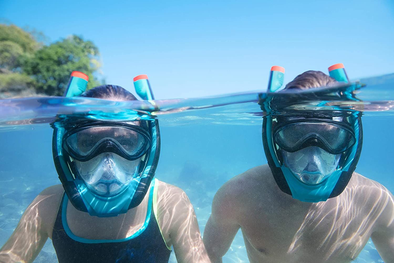 Maschera con boccaglio hydro-pro flowtech per immersioni e snorkeling da adulti