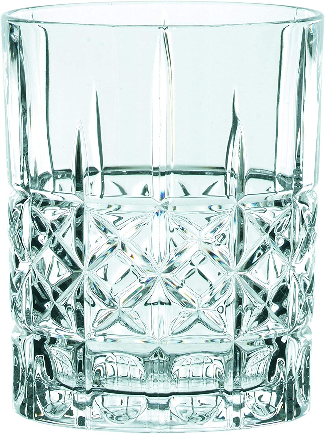 Set 6 Bicchieri da Whisky e cocktail in vetro intagliato 330 ml