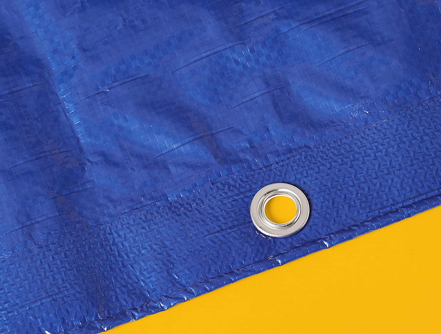 Telo occhiellato "Extra" impermeabile in polietilene Blu da campeggio 280 gr