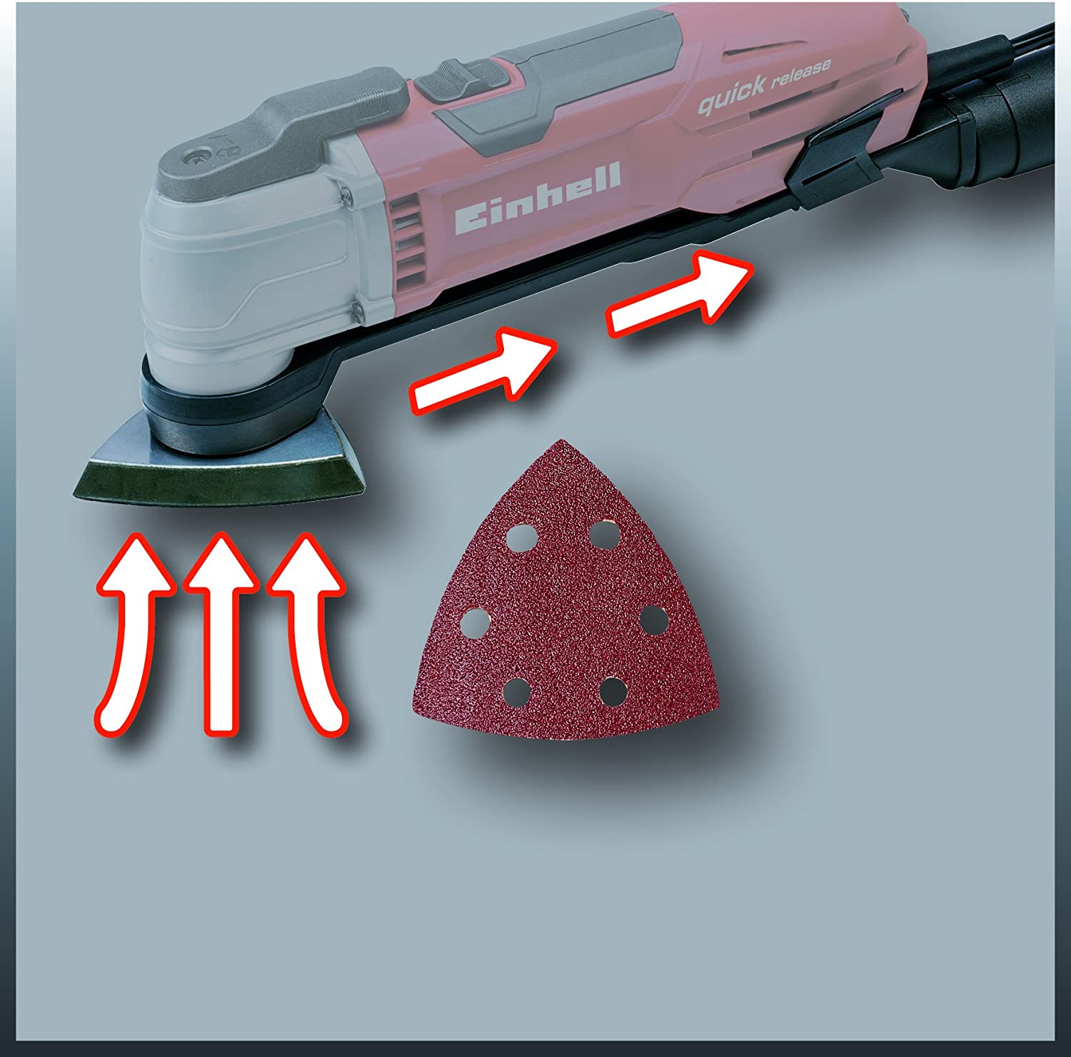 Utensile multifunzione con chiusura rapida a scatto motore da 300W regolazione velocità