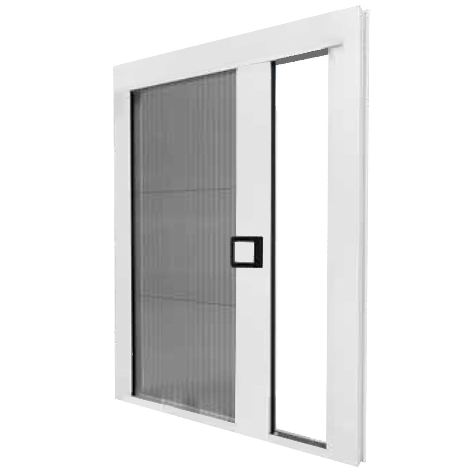 Zanzariera Plissettata su misura ''Aurora'' profilo Grigio Topo apertura laterale (Made In Italy)