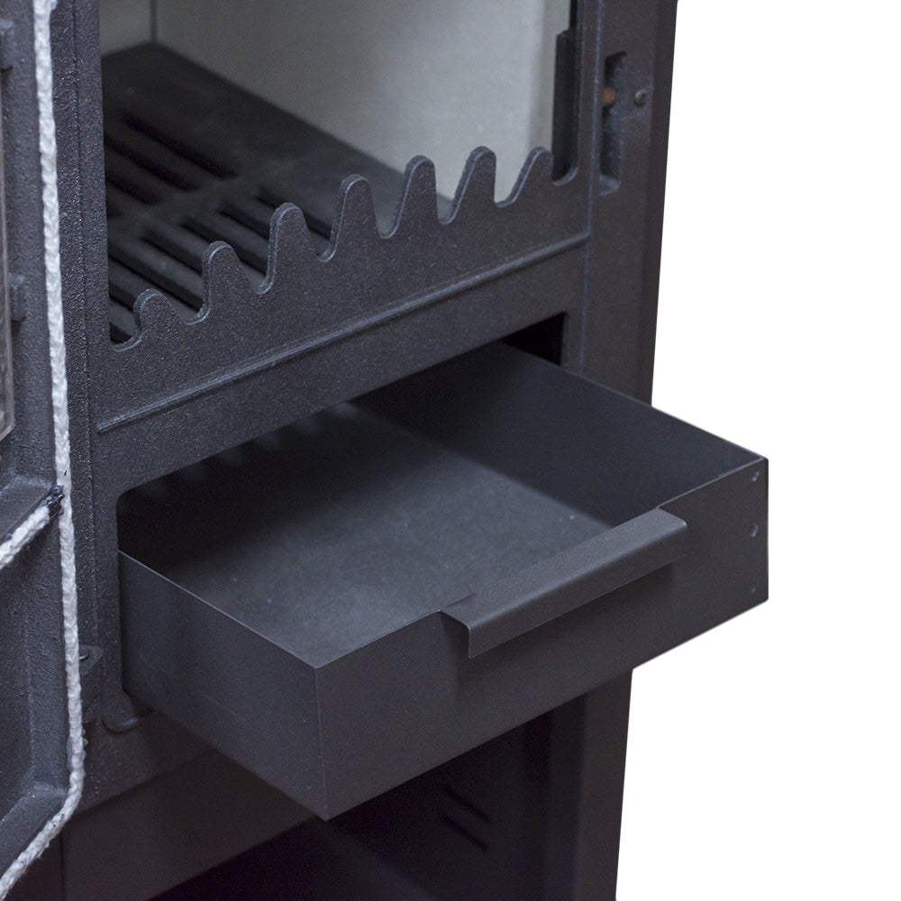 Stufa a legna "Koral" 8 kW in acciaio verniciato caminetto h 94 cm