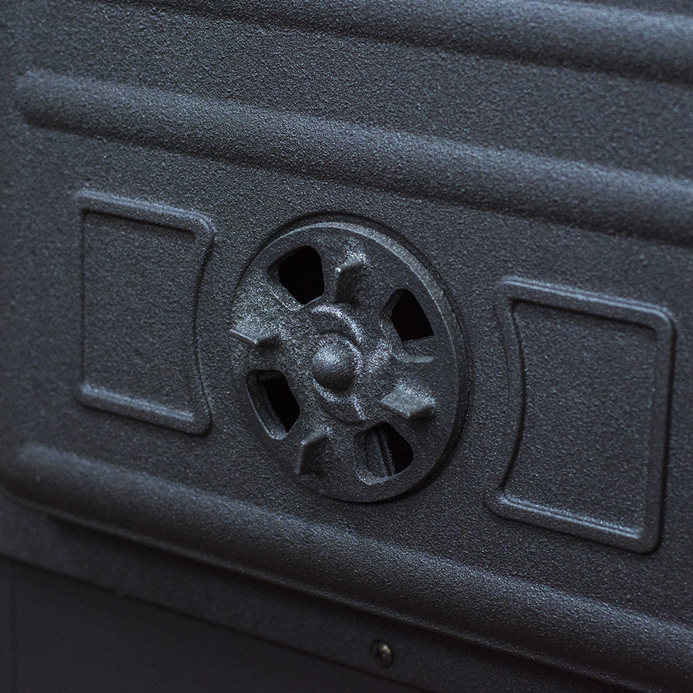 Stufa a legna "Koral" 8 kW in acciaio verniciato caminetto h 94 cm