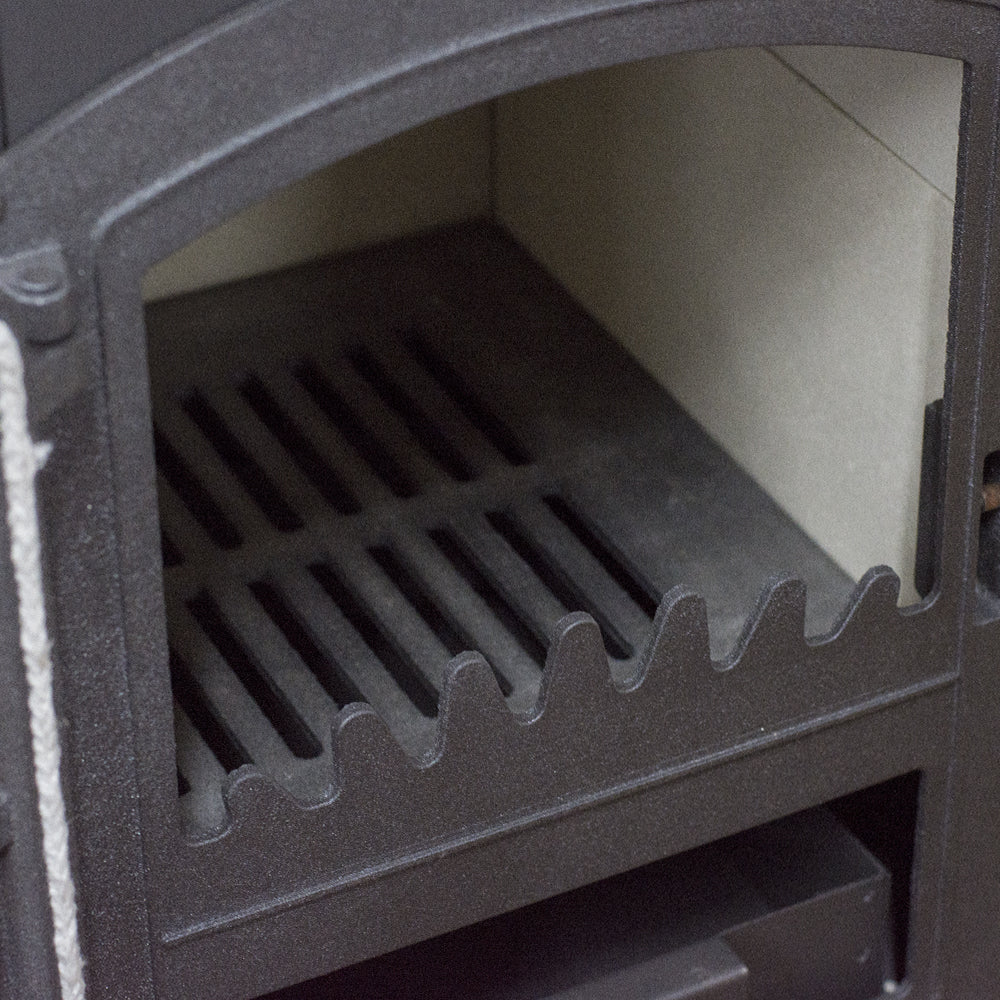 Stufa a legna "Koral" 8 kW in acciaio verniciato caminetto h 94 cm