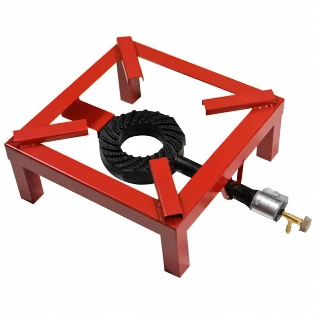 Fornellone a gas con telaio in ferro e bruciatore in ghisa 38 x 38 cm "Mammuth"