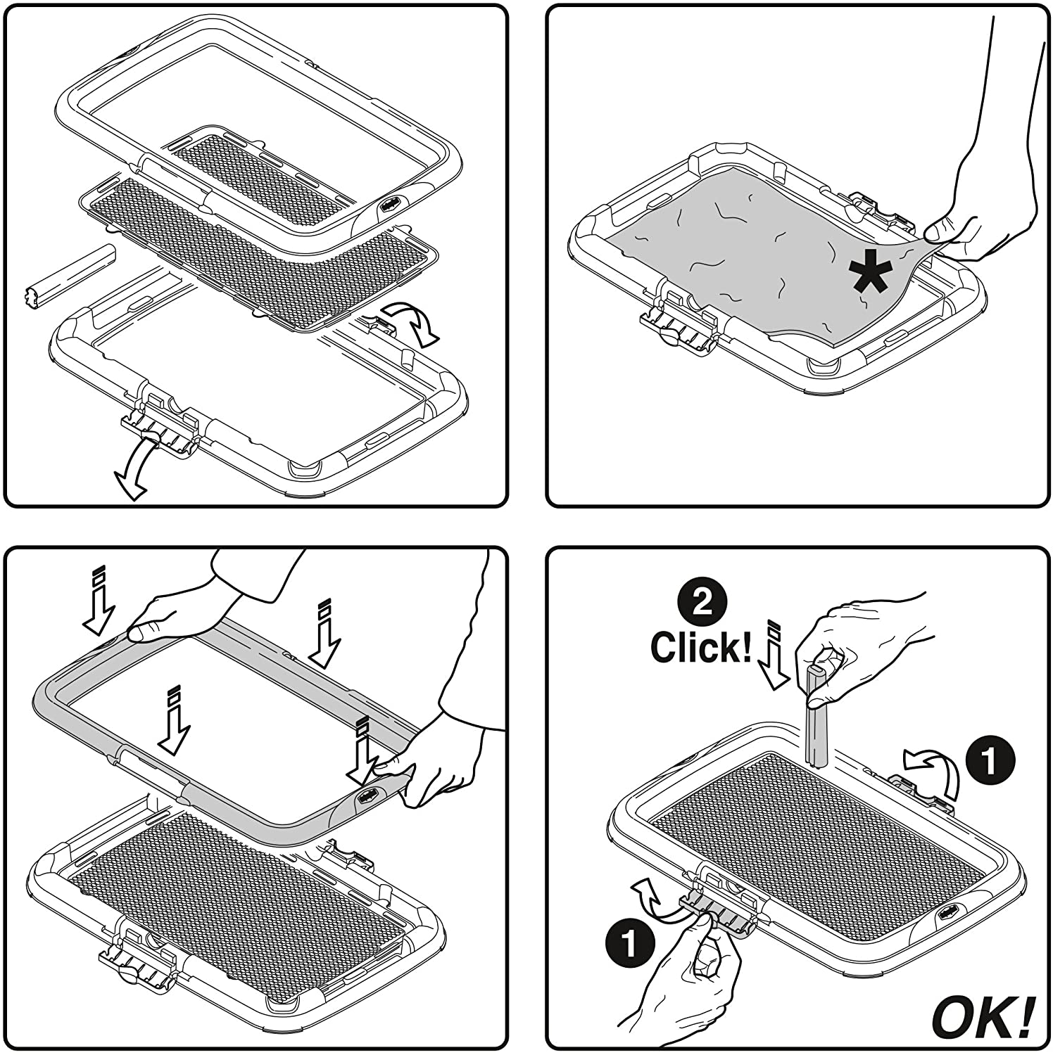 Lettiera educativa per cuccioli di cani e gatti porta tappetini