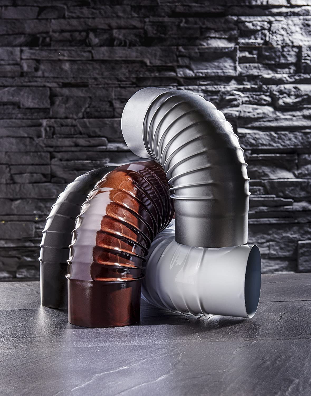 Curva a gomito per canna fumaria stufa a legna in lamiera di acciaio porcellanato