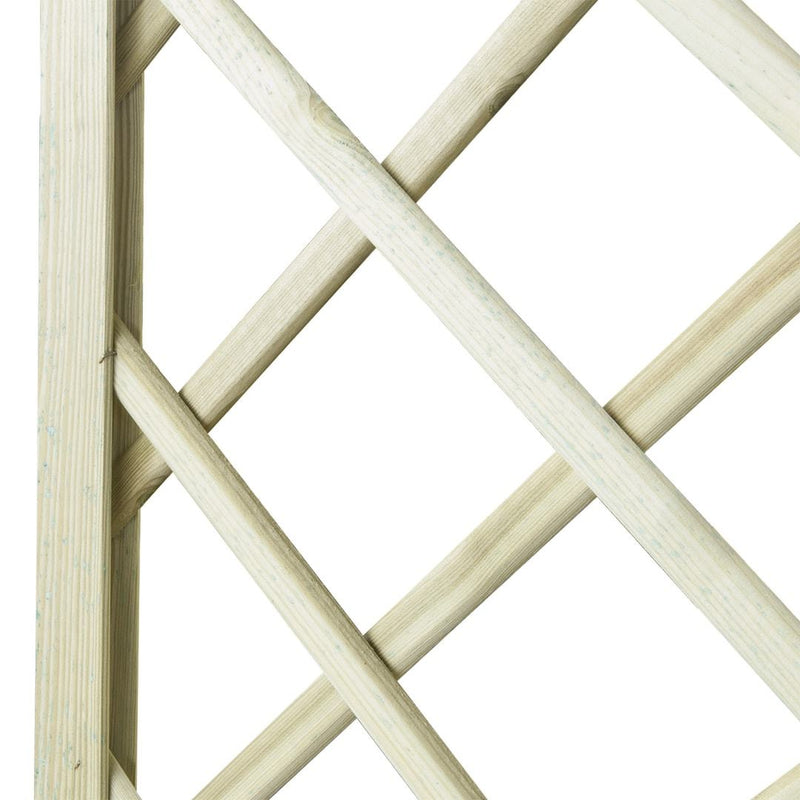 Pannello grigliato "Lasa" rettangolare in legno di pino naturale per recinzioni giardino e terrazzo