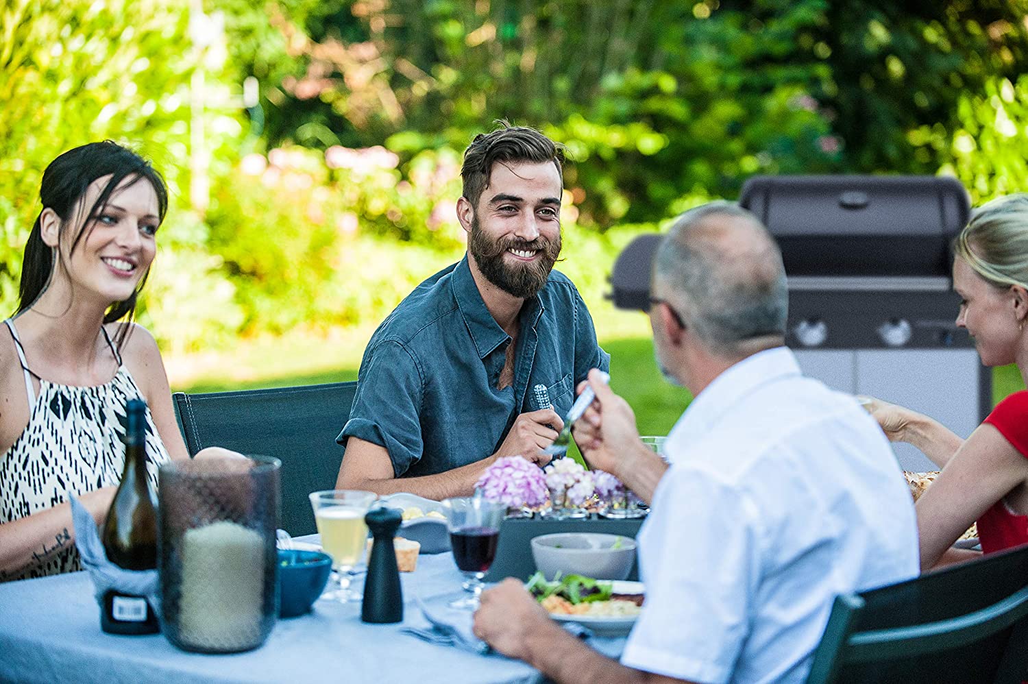 Barbecue BBQ fornello e griglia con ruote a gas 2 series LXS con 2 bruciatori