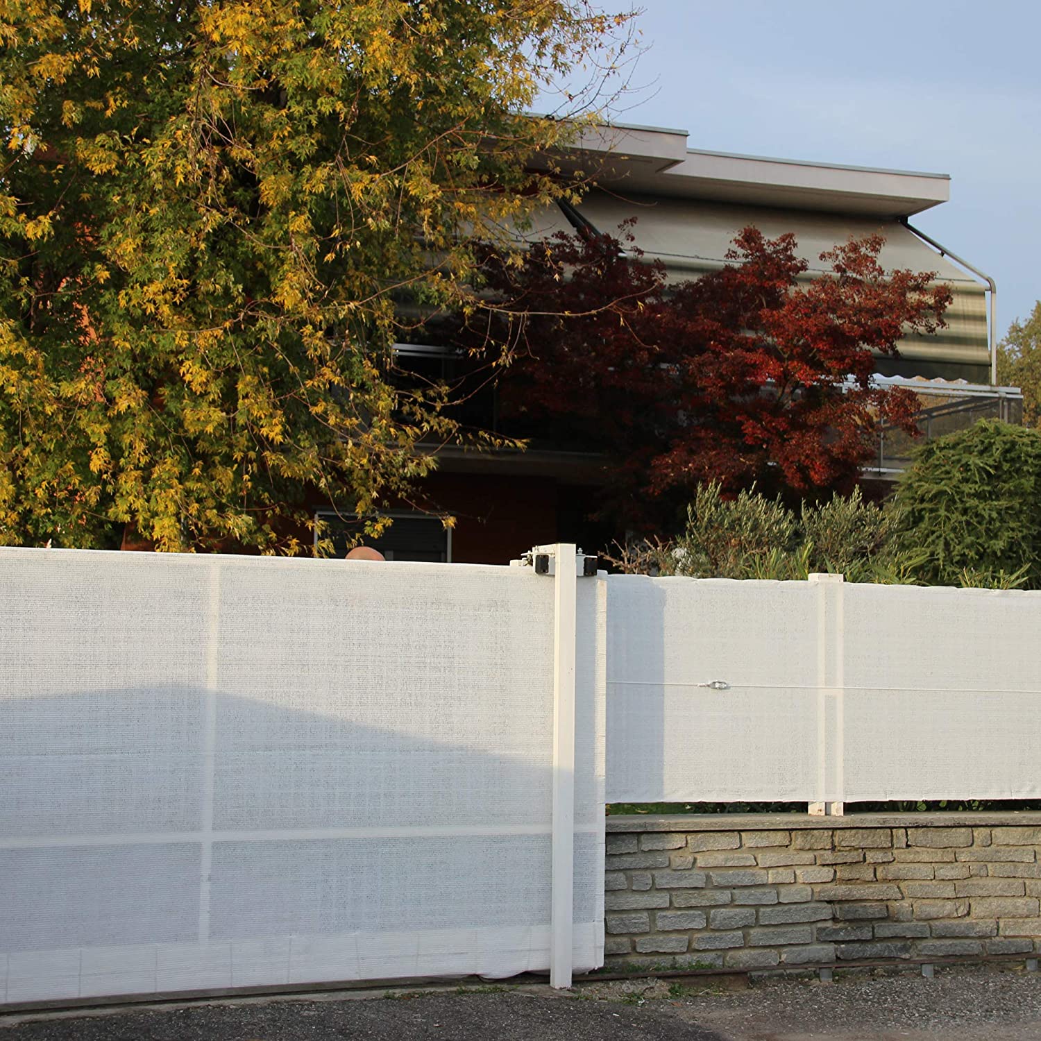 Rete ombreggiante per recinzioni e coperture telo in tessuto Bianco coprente al 90%