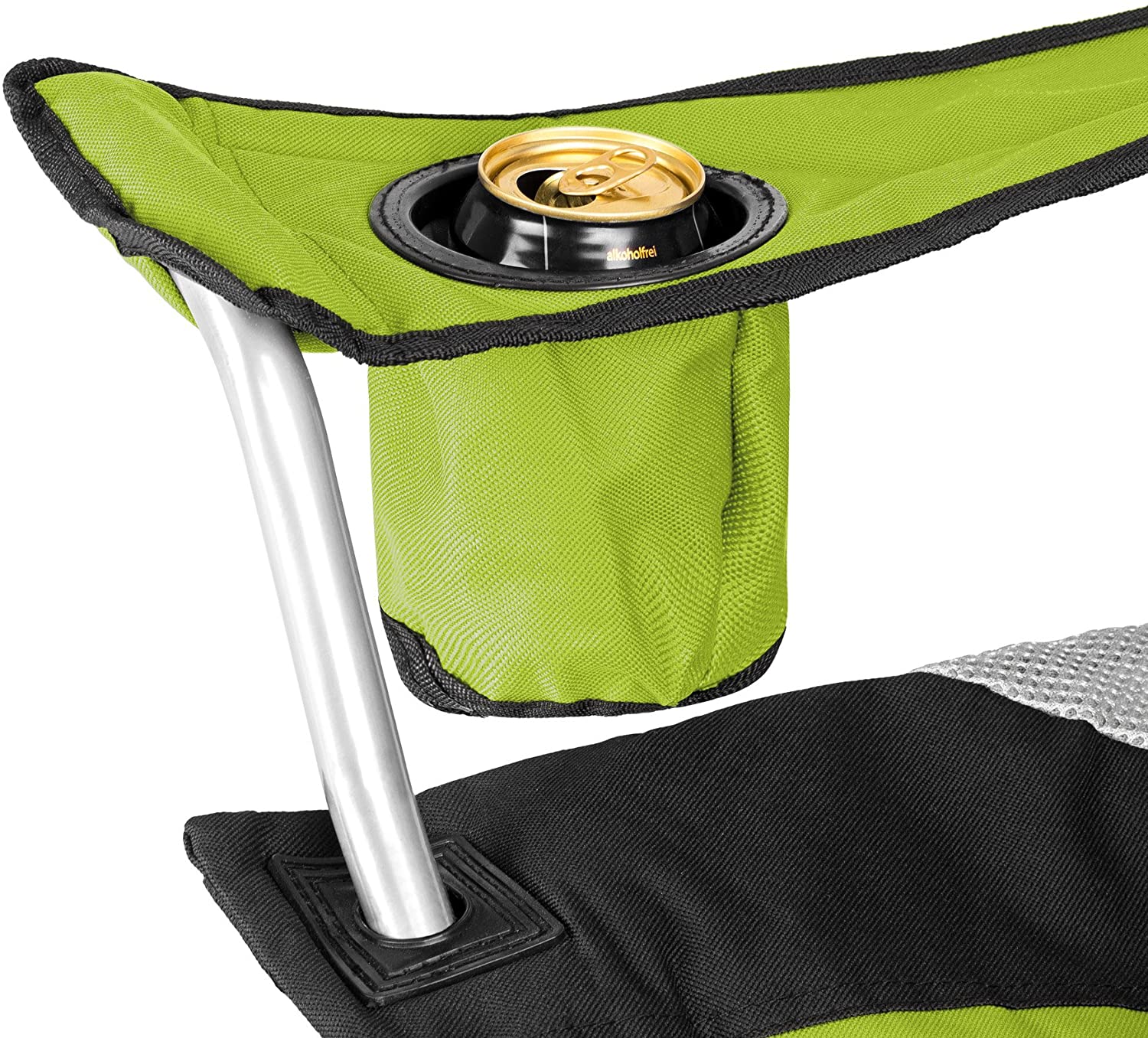 Poltrona da campeggio imbottita con chiusura ad ombrello "Camping" in acciaio per mare e Balcone