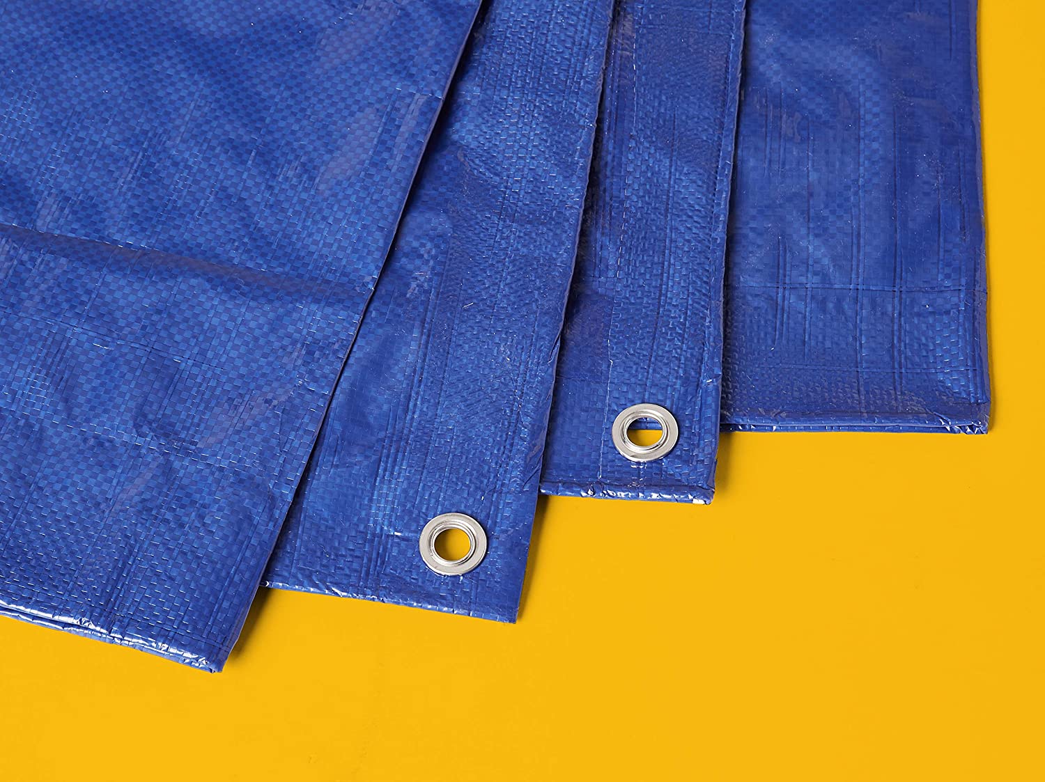 Telo occhiellato "Extra" impermeabile in polietilene Blu da campeggio 280 gr