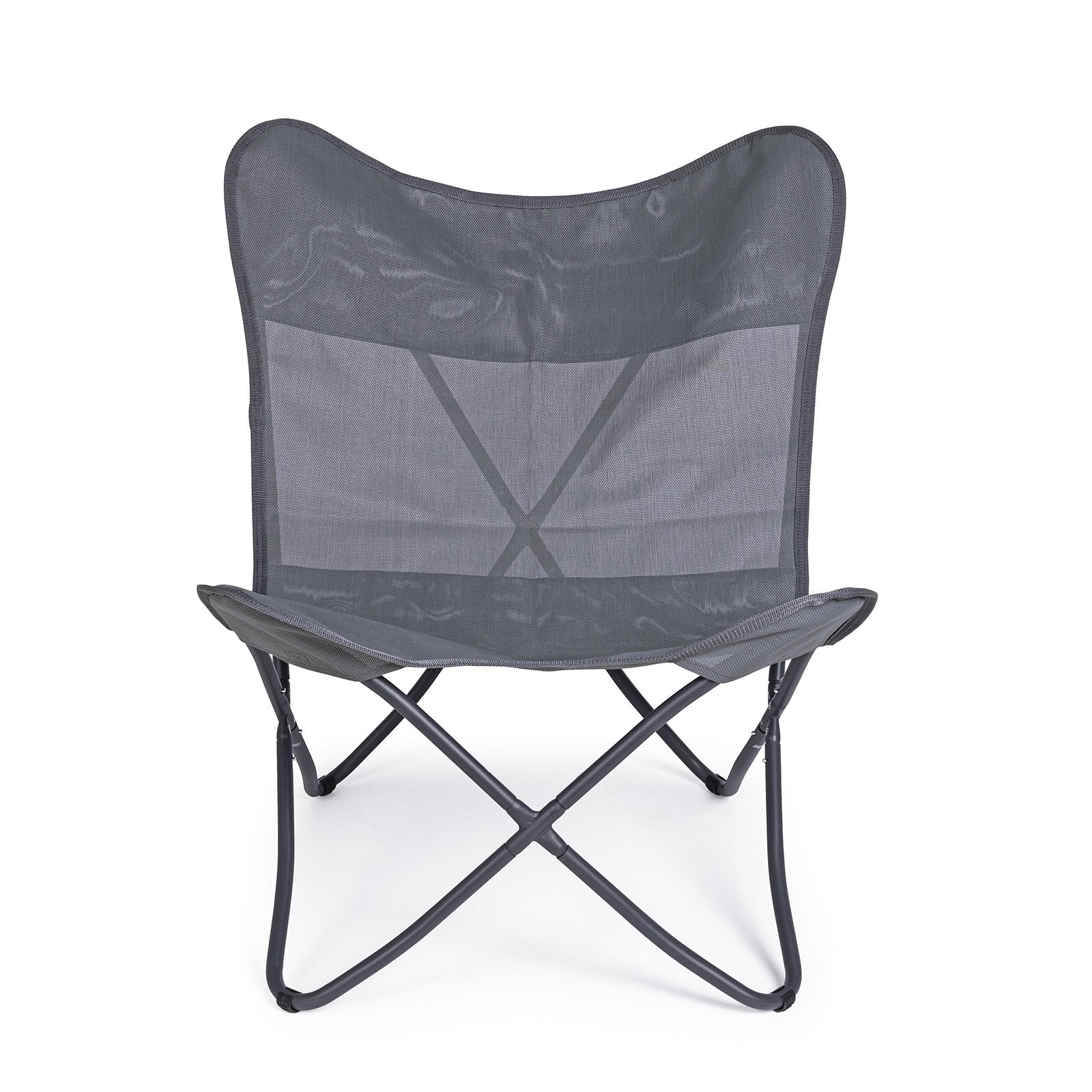 Sedia da mare "Butterfly Gabicce" pieghevole con struttura in acciaio seduta e schienale