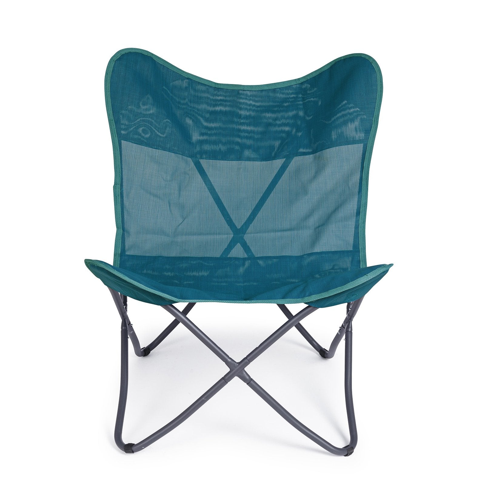 Sedia da mare "Butterfly Gabicce" pieghevole con struttura in acciaio seduta e schienale