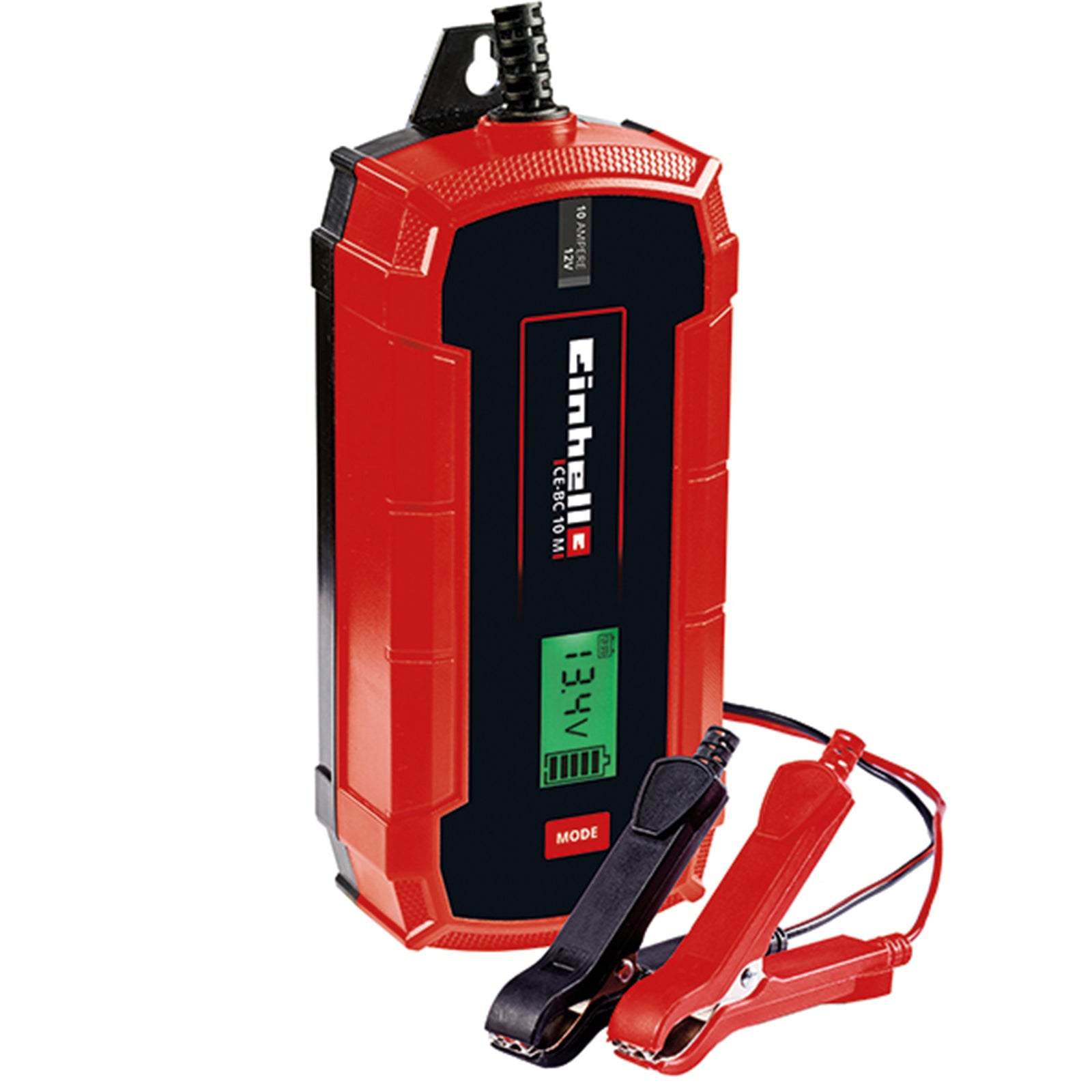 Einhell CE-BC 10 M Carica Batterie, Tensione di Carica 6/12 V, Rosso/Nero, 3-200 Ah
