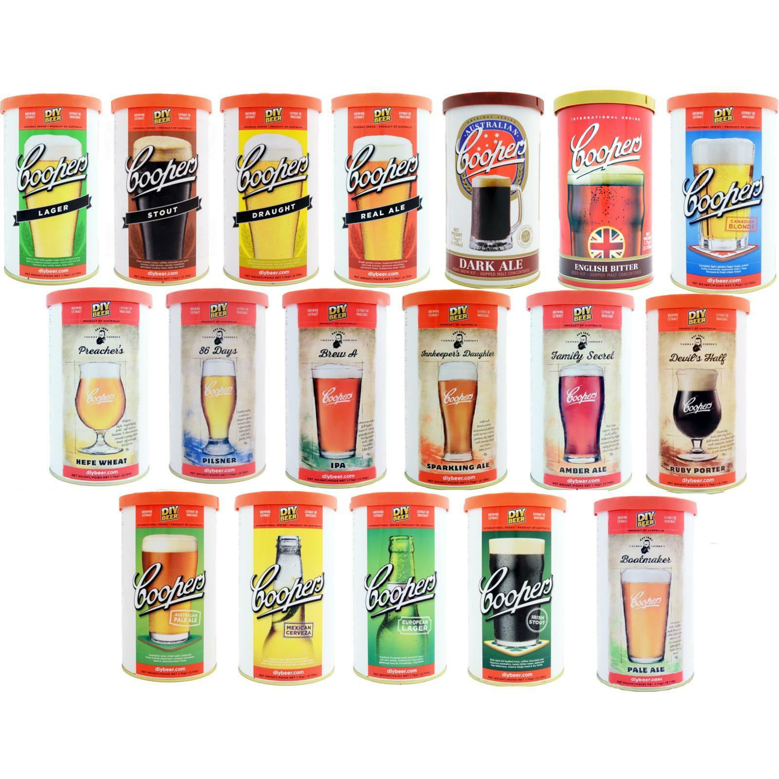 Malto preparato per Birra Artigianale "Coopers" kit fermentatore da 23 lt