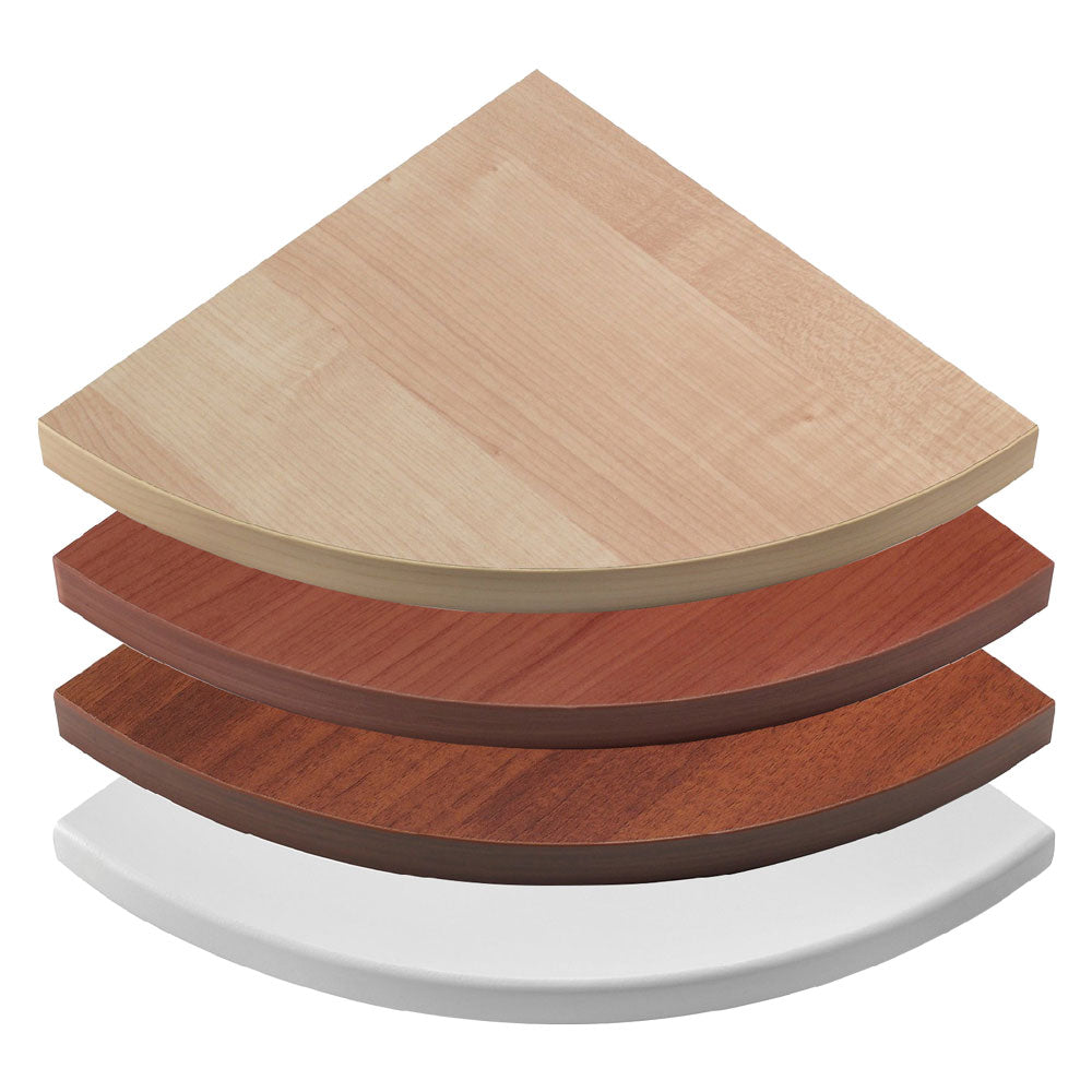 Mensola da muro ad angolo in legno con bordo squadrato fissaggio con reggimensole