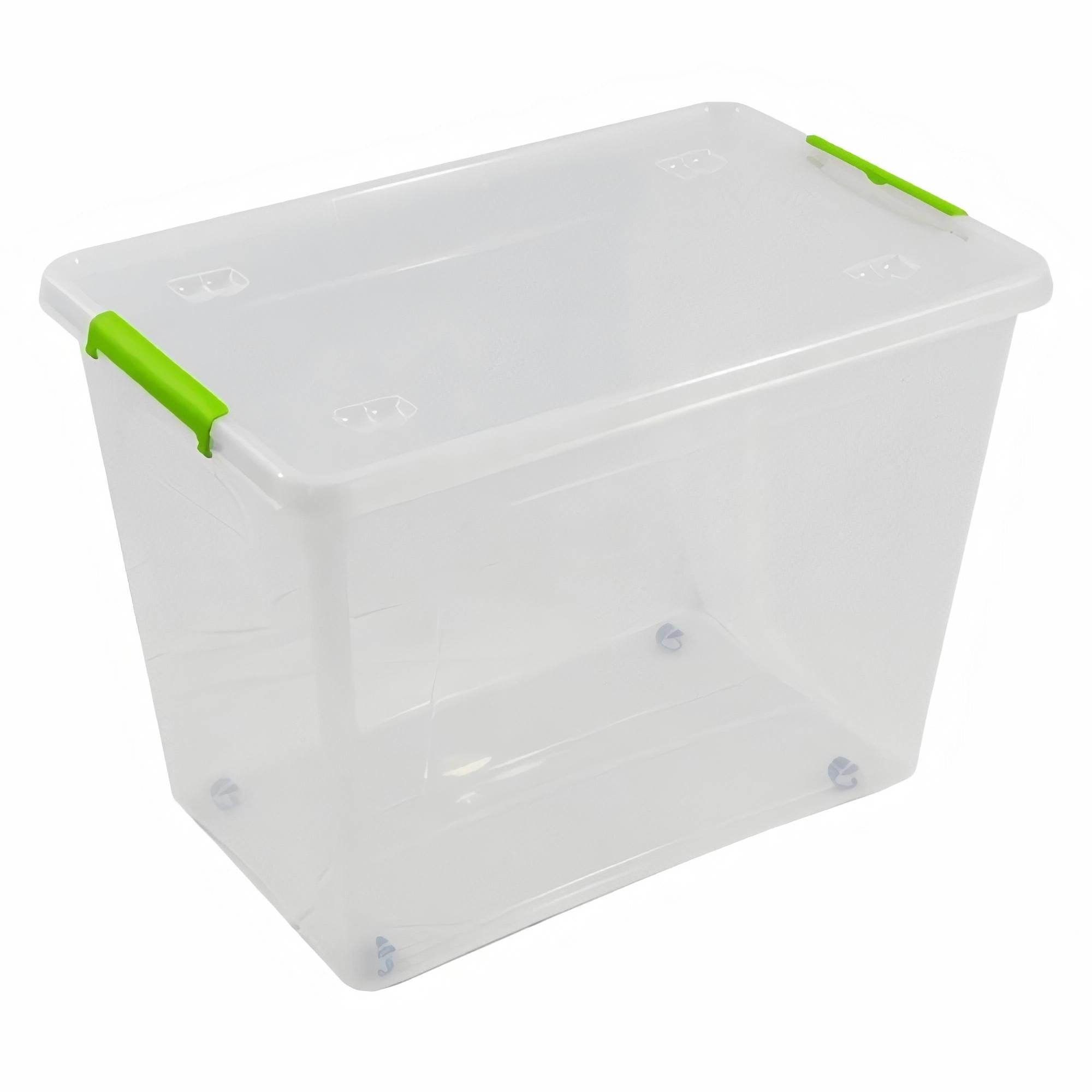 Contenitore multiuso in PVC con ruote direzionali e coperchio 58x39 cm