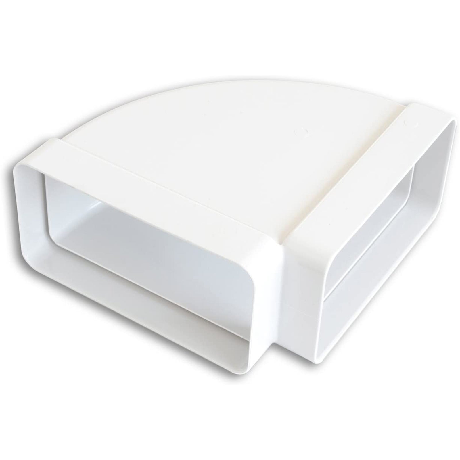 Curva per tubo aerazione canalizzata sezione rettangolare in ABS