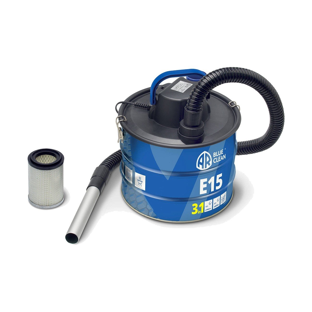 Aspiracenere Annovi Reverberi "E15" 1000 W, pulizia stufa e camino a legna e pellets