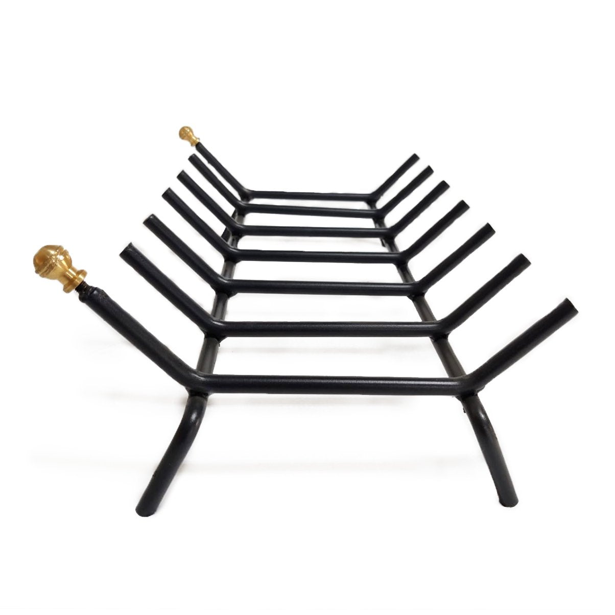 Porta legna braciere basso per camino e stufe in ferro battuto "Made in Italy"