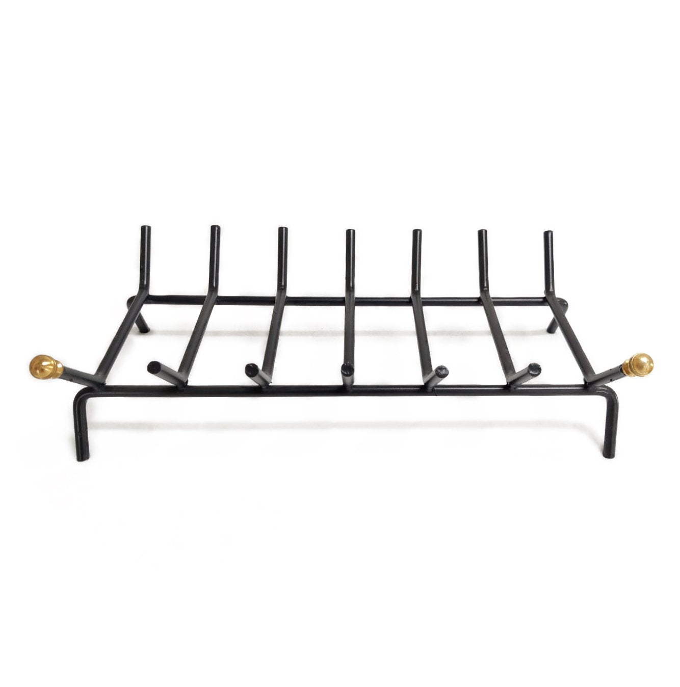 Porta legna braciere basso per camino e stufe in ferro battuto "Made in Italy"