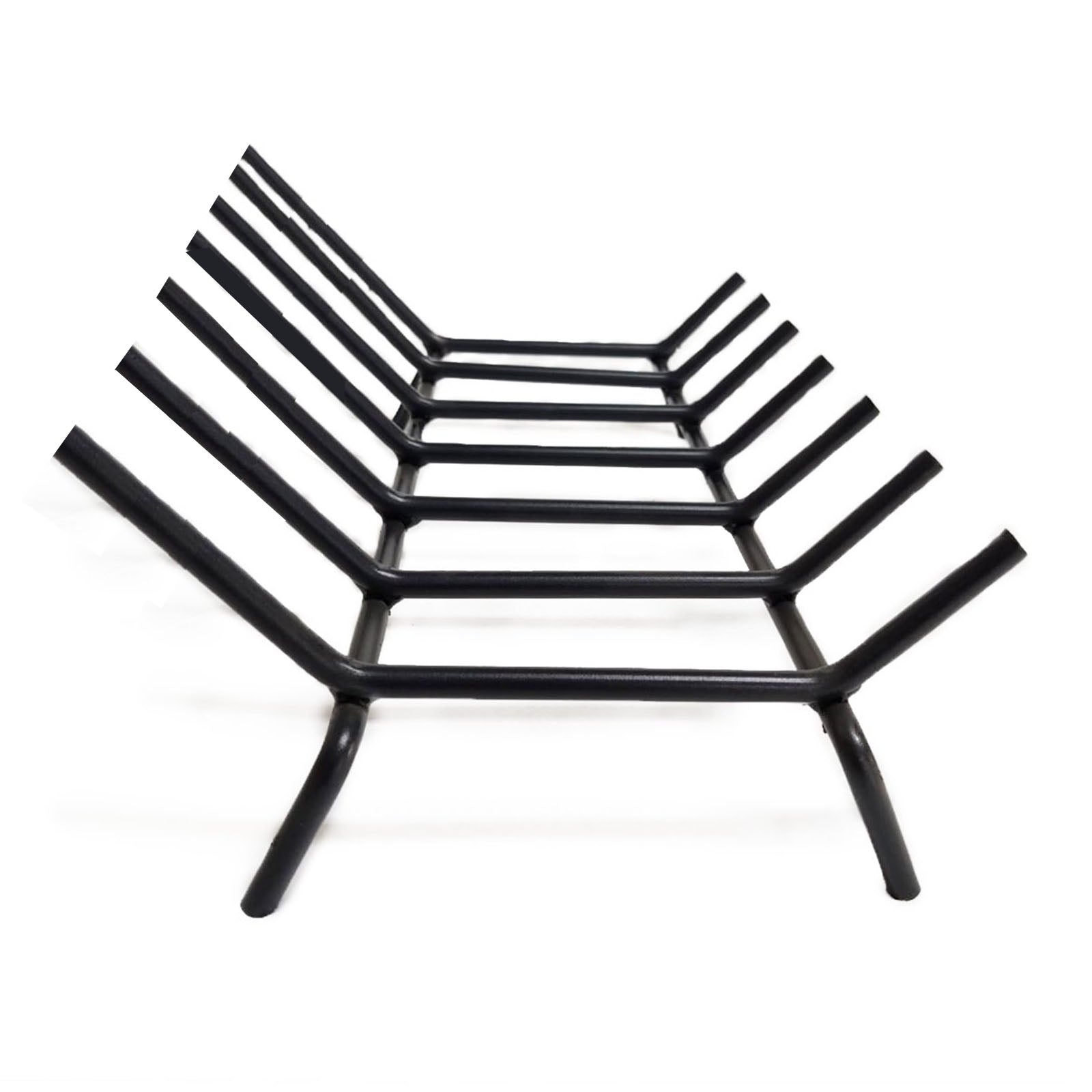 Porta legna alto per caminetti e stufe con barre in ferro battuto "Made in Italy"