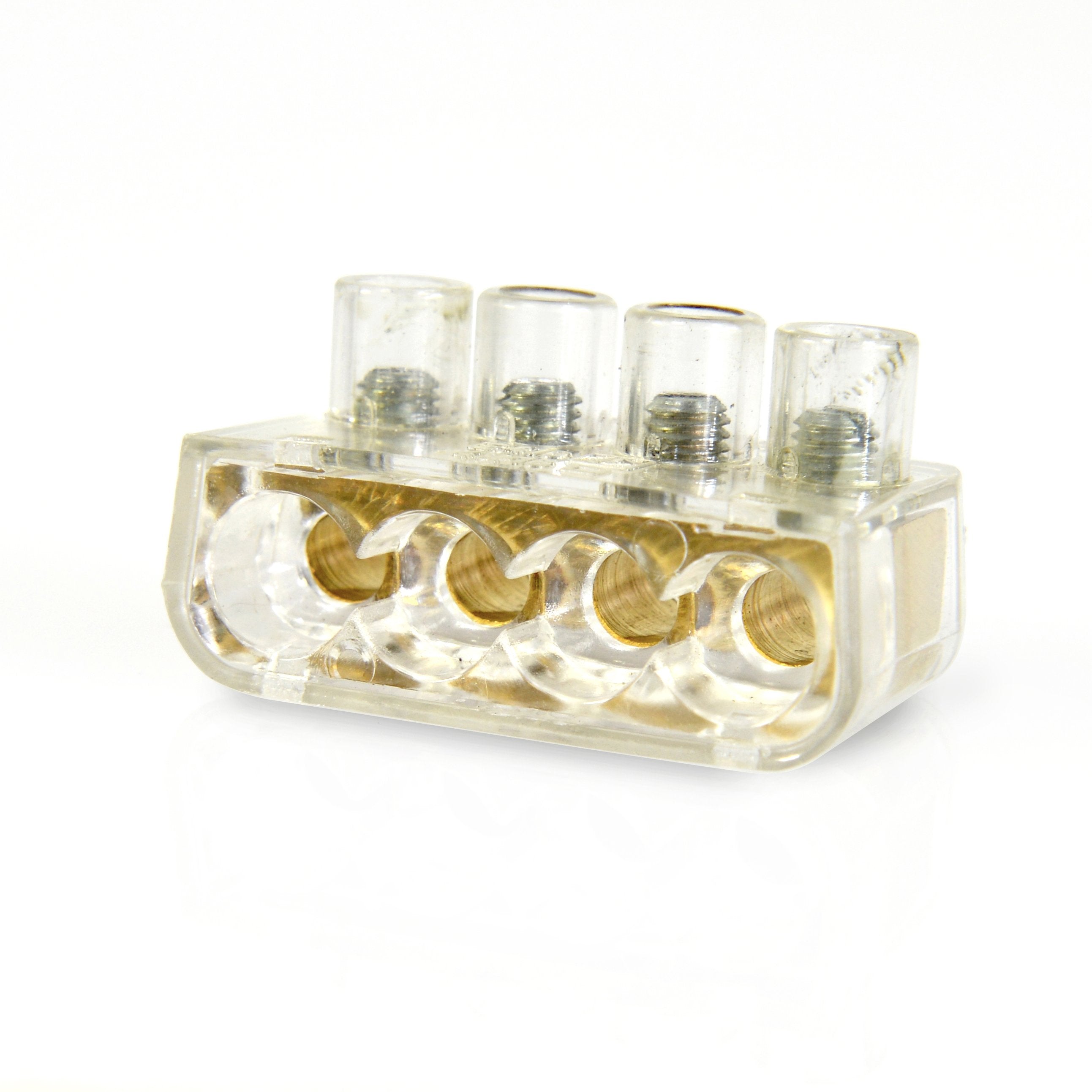 Morsetti a cappuccio unipolari multipli per collegamento cavi elettrici trasparenti