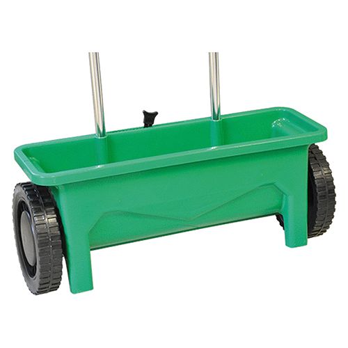 Carrello concimatore da 12 lt con ruote, spargi concime e sale seminatore manuale