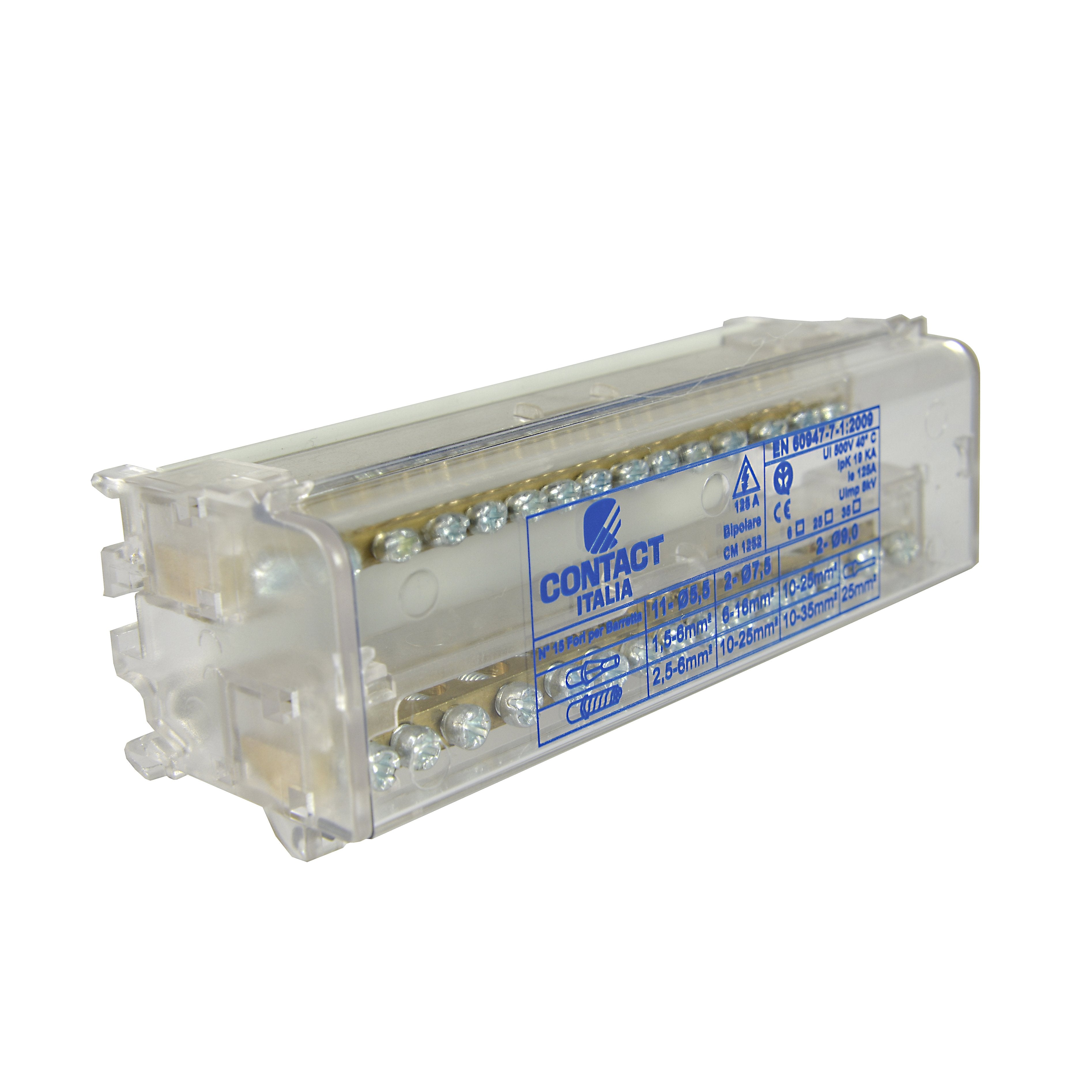 Morsettiere di distribuzione bipolari/tetrapolari, per collegamento cavi elettrici