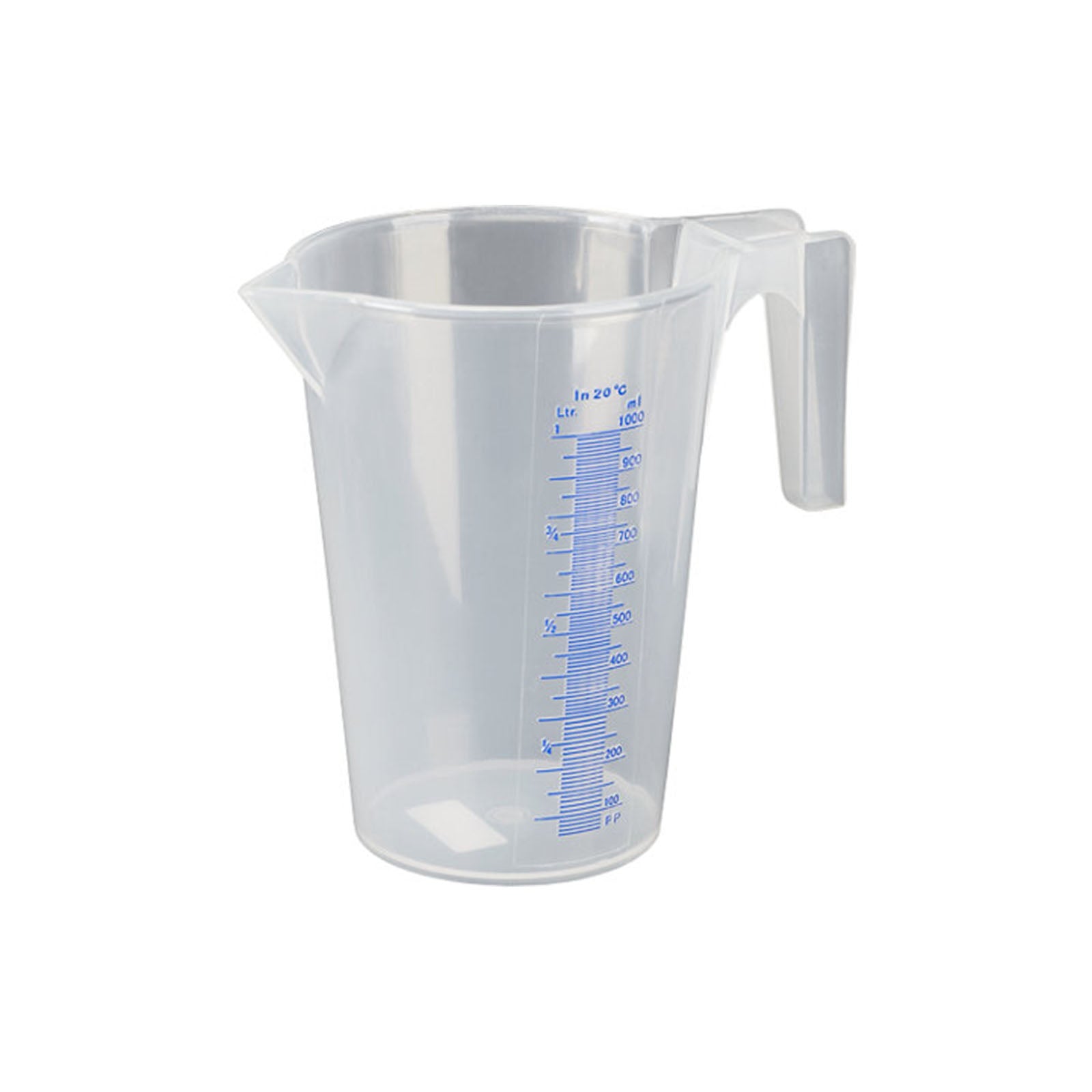 Caraffa graduata da 10 ml dosatrice con beccuccio in polietilene trasparente