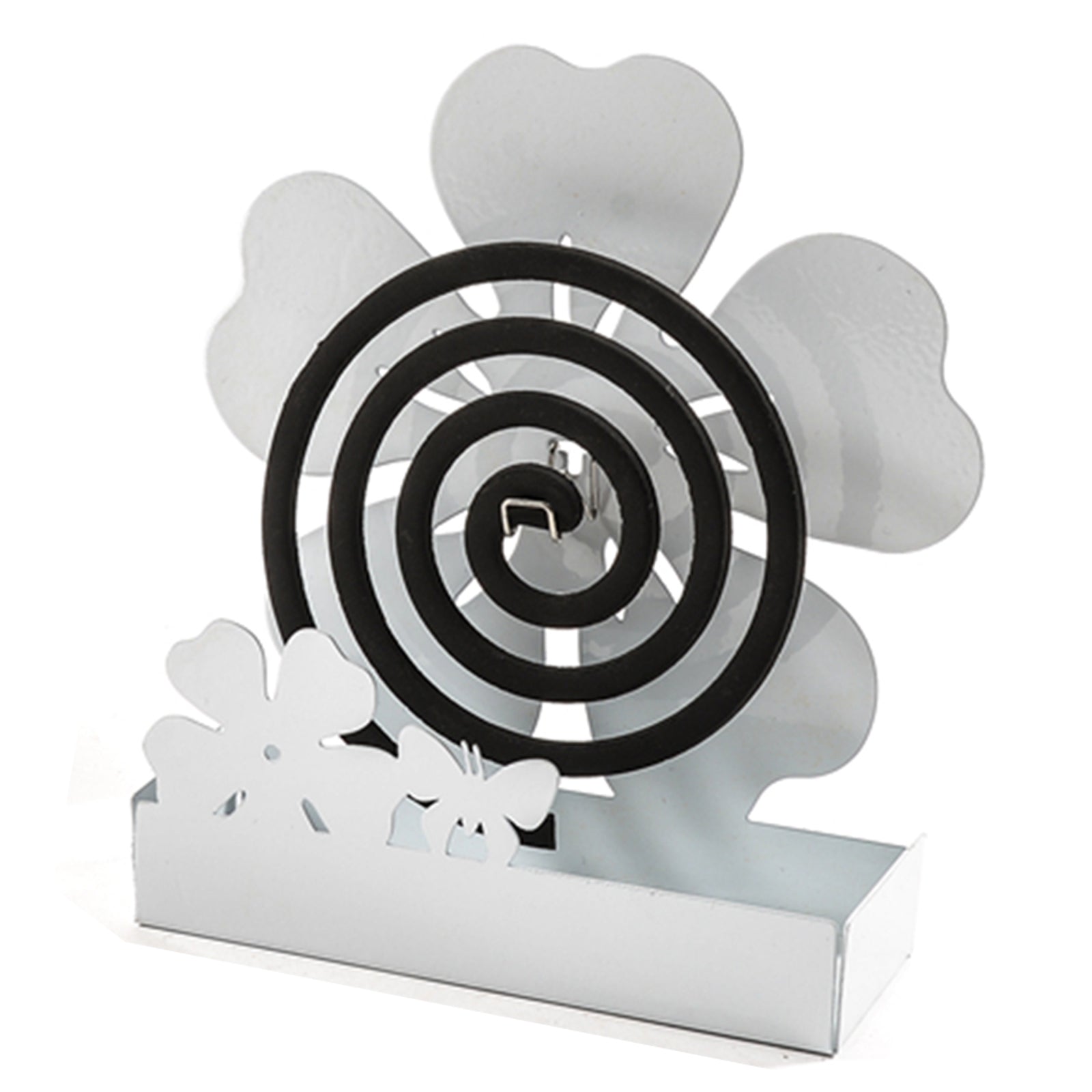 Diffusore in Metallo "Fiore" porta Zampirone antizanzare da Esterno h 17 cm