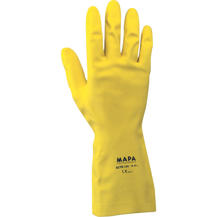 Guanti in lattice floccato in cotone per pulizia industriale e per casalinghi