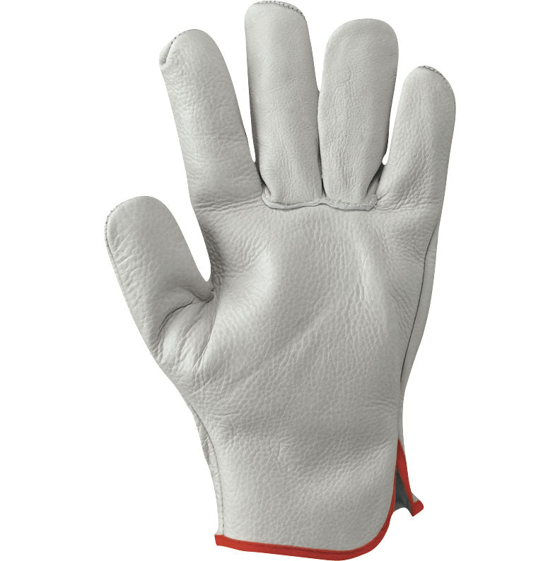 Guanti da lavoro anti-usura in fiore di pelle bovina bianco per giardino ed edilizia