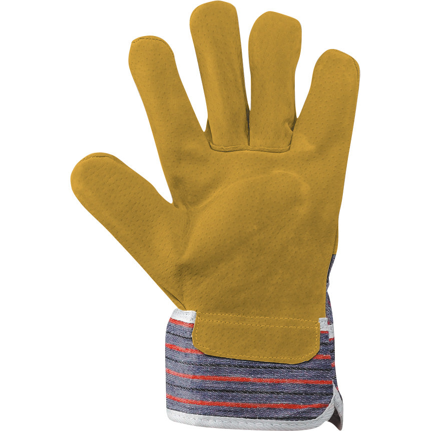 Guanti da lavoro "88PBS" palmo in fiore di pelle suina con dorso in tela tg 10