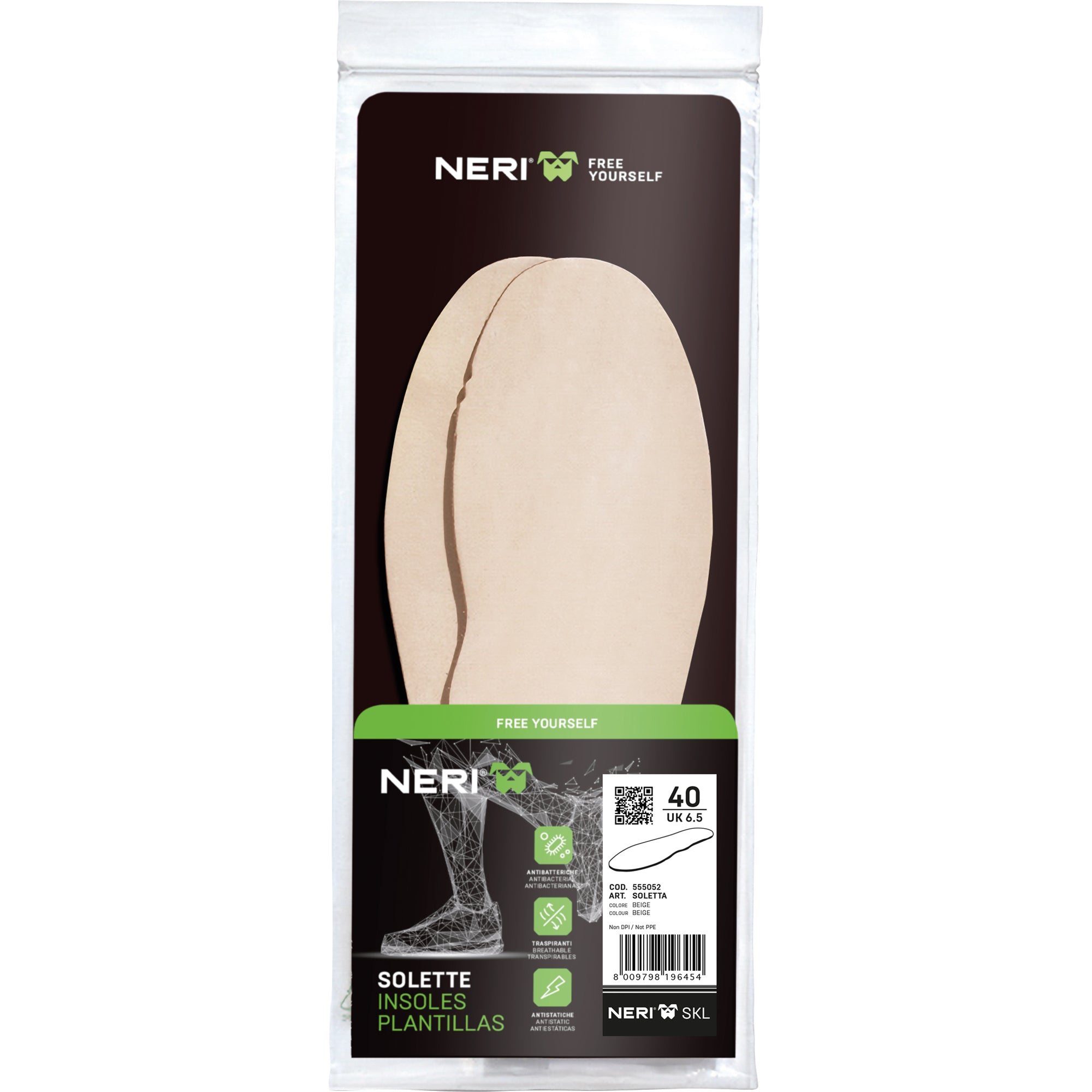 Solette professionali di ricambio sagomate in cuoio per scarpe da lavoro