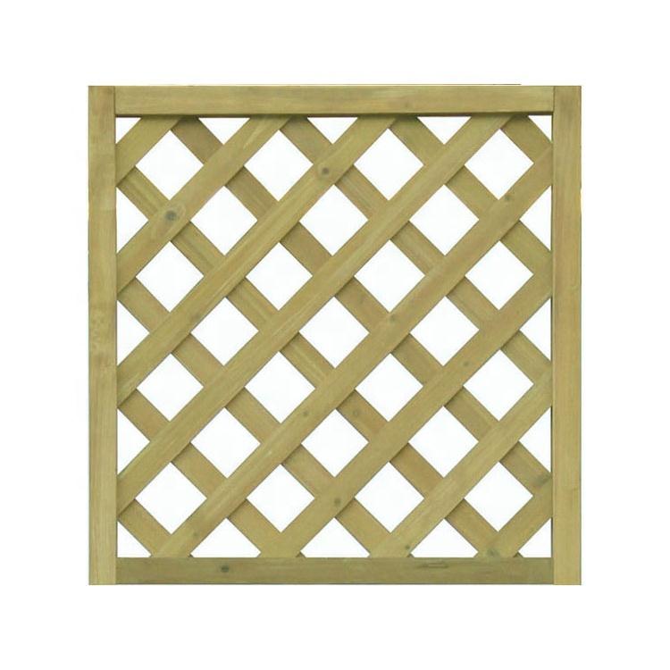 Pannello grigliato "Lasa" rettangolare in legno di pino naturale per recinzioni giardino e terrazzo