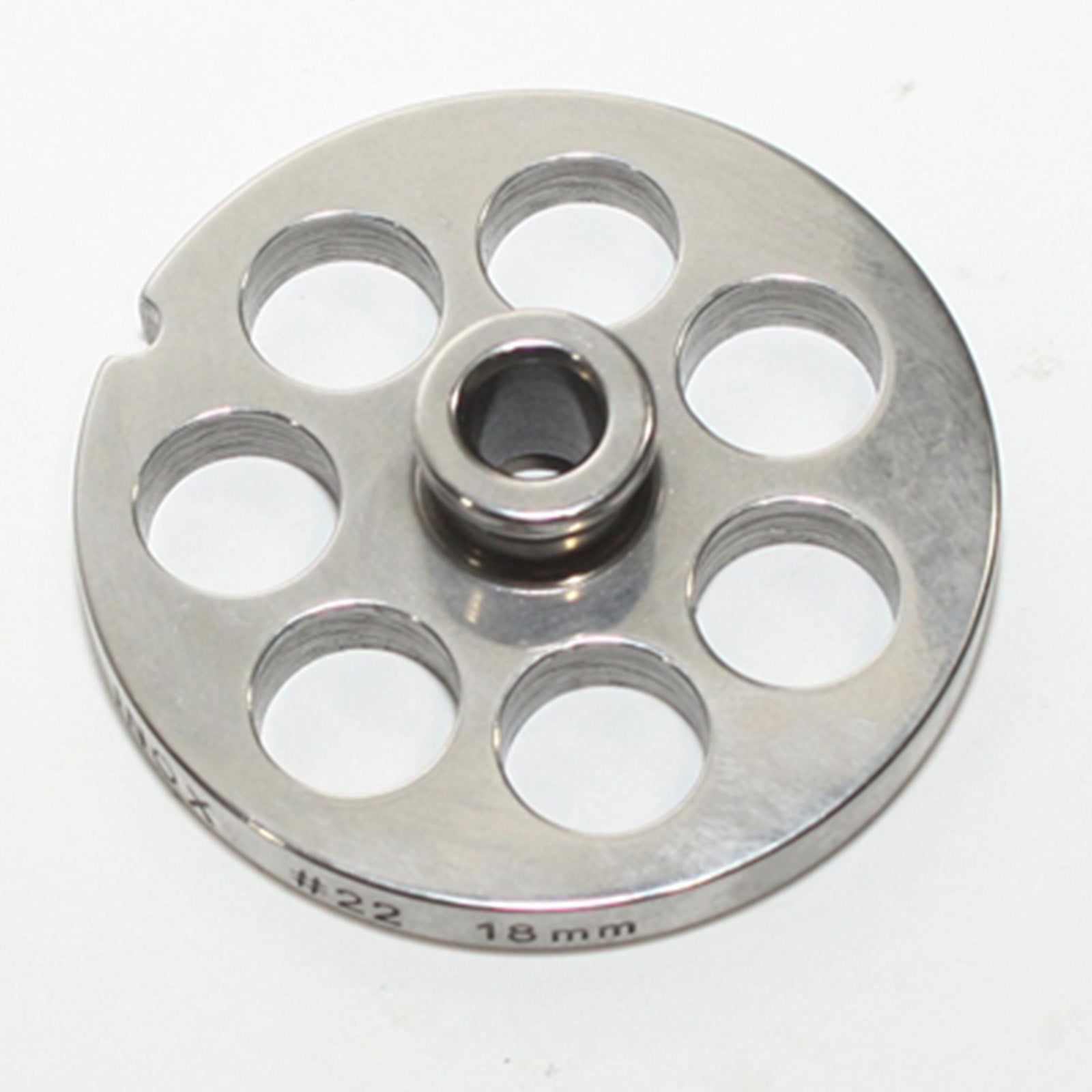 Piastra "Professionale" per Tritacarne numero 22 "Reber" in acciaio temperato