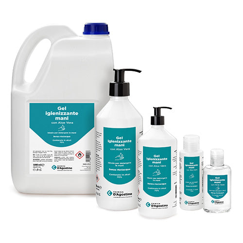 Gel igienizzante mani con aloe vera, funzione idratante, disinfettante e antibatterico con azione rapida