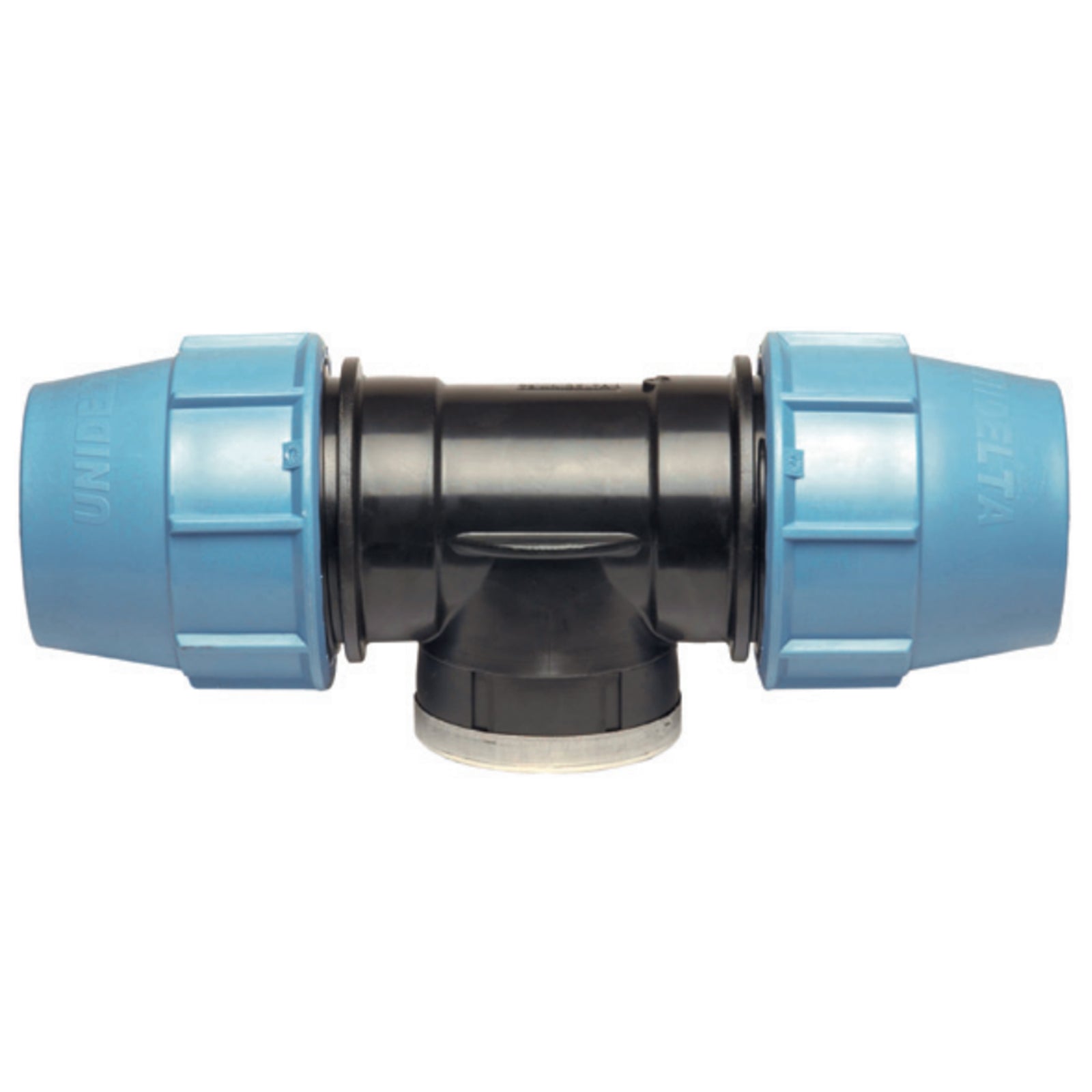 Raccordo a "T" con derivazione femmina in polipropilene per irrigazione e giardinaggio PN 16 Bar