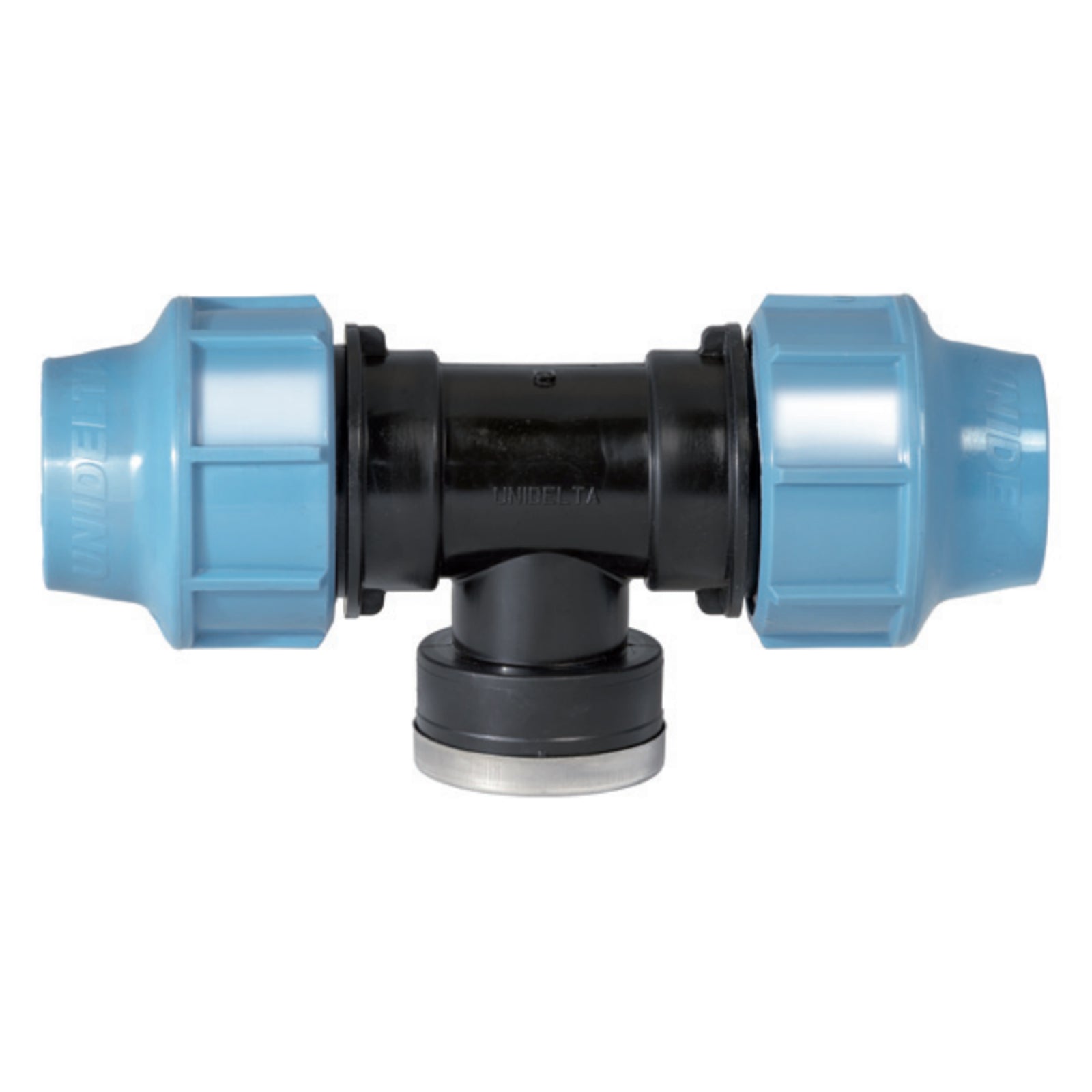 Raccordo a "T" con derivazione femmina in polipropilene per irrigazione e giardinaggio PN 16 Bar