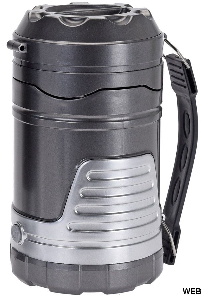 Lampada con 16 LED da campeggio a batteria a 2 funzioni di proiezione h 18 cm