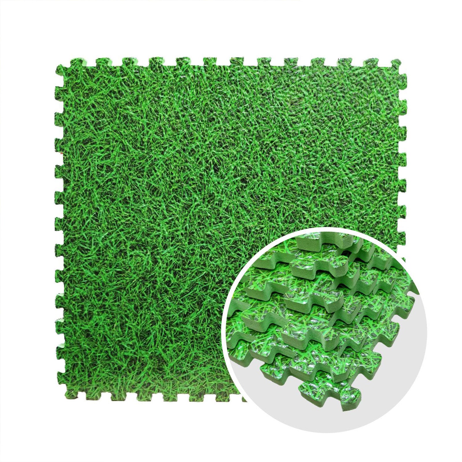 Kit 6 mattonelle Tappetino protezione fondo piscina effetto erba 40cm