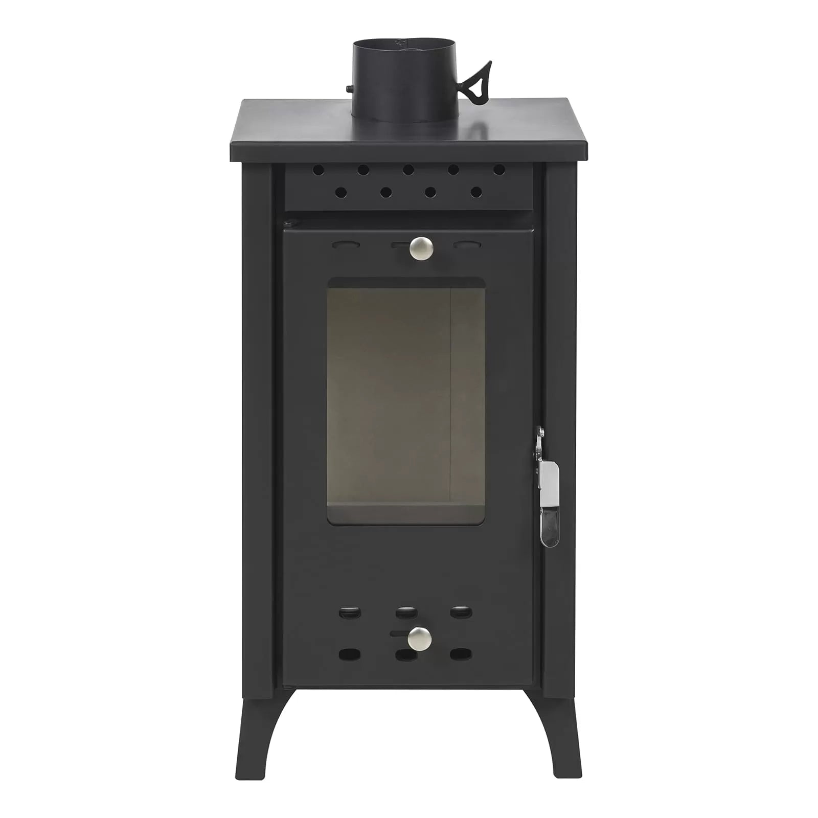 Stufa a legna "Ermes" 8,5 kW in acciaio verniciato caminetto h 74 cm